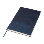 Caderno com efeito de camurça na parte superior folhas pautadas A5 primeira vista