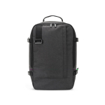 Mochila de poliéster reciclado com medidas para companhias aéreas 14'' cor cinzento-escuro primeira vista
