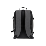 Mochila de poliéster reciclado com medidas para companhias aéreas 14'' cor cinzento-escuro segunda vista