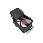 Mochila de poliéster reciclado com medidas para companhias aéreas 14'' cor cinzento-escuro oitava vista