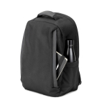Mochila antirroubo de sarja com revestimento hidrófugo e PC 17'' cor preto oitava vista