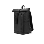 Mochila roll top de viagem em poliéster reciclado impermeável 14'' cor preto décima vista