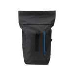 Mochila roll top de viagem em poliéster reciclado impermeável 14'' cor azul real sexta vista
