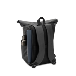 Mochila roll top de viagem em poliéster reciclado impermeável 14'' cor azul real oitava vista