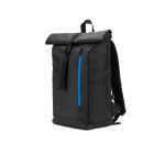 Mochila roll top de viagem em poliéster reciclado impermeável 14'' cor azul real décima vista