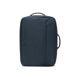 Mochila compacta de poliéster reciclado com pega para trolley 15,6'' cor azul primeira vista