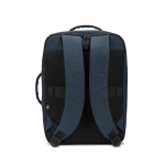 Mochila compacta de poliéster reciclado com pega para trolley 15,6'' cor azul segunda vista