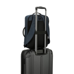 Mochila compacta de poliéster reciclado com pega para trolley 15,6'' cor azul quinta vista