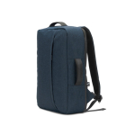 Mochila compacta de poliéster reciclado com pega para trolley 15,6'' cor azul sexta vista
