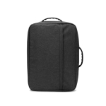 Mochila compacta de poliéster reciclado com pega para trolley 15,6'' cor cinzento-escuro primeira vista