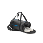 Saco de desporto em poliéster reciclado 600D com divisão para sapatos cor azul real oitava vista
