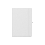 Caderno ecológico com porta-caneta A5 folhas pautadas cor branco primeira vista