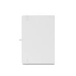 Caderno ecológico com porta-caneta A5 folhas pautadas cor branco segunda vista