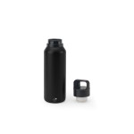 Garrafa térmica em aço reciclado com isolamento a vácuo 590ml cor preto quinta vista