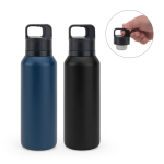 Garrafa térmica em aço reciclado com isolamento a vácuo 590ml varias cores