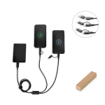 Cabo USB 6 em 1 ultrarrápido em alumínio e PET reciclado versátil varias cores