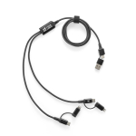 Cabo USB 6 em 1 ultrarrápido em alumínio e PET reciclado versátil vista principal