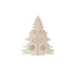 Árvore de Natal em madeira natural FSC™ dobrável e para colorir cor natural segunda vista