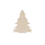 Árvore de Natal em madeira natural FSC™ dobrável e para colorir cor natural terceira vista