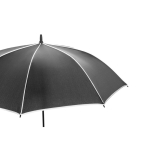 Guarda-chuva reciclado 68 cm poliéster com detalhes refletores Ø120 cor preto sexta vista