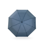 Guarda-chuva dobrável 3 secções rPET com varetas em fibra de vidro Ø98 cor azul primeira vista