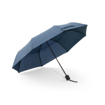 Guarda-chuva dobrável 3 secções rPET com varetas em fibra de vidro Ø98 cor azul