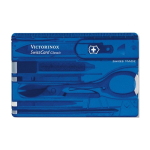 Caixa de múltiplas ferramentas Victorinox SwissCard Classic cor azul primeira vista