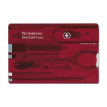 Caixa de múltiplas ferramentas Victorinox SwissCard Classic cor vermelho primeira vista