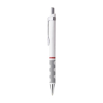 Caneta rotring de plástico com pega antiderrapante de tinta azul cor branco segunda vista