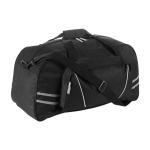 Saco desportivo de poliéster com bolso frontal e fecho de correr cor preto primeira vista