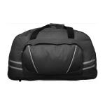 Saco desportivo de poliéster com bolso frontal e fecho de correr cor preto segunda vista