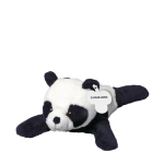 Peluche em forma de panda deitado com etiqueta personalizável cor branco/preto vista principal