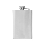 Cantil personalizável de aço inoxidável com tampa de rosca de 100ml cor prateado segunda vista