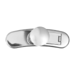 Cantil personalizável de aço inoxidável com tampa de rosca de 100ml cor prateado sexta vista