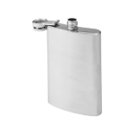 Cantil personalizável de aço inoxidável com tampa de rosca de 100ml cor prateado sétima vista