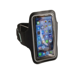 Braçadeira desportiva porta-telemóvel refletora com fecho de velcro cor preto décima vista