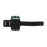Braçadeira desportiva porta-telemóvel refletora com fecho de velcro cor preto quarta vista
