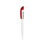 Caneta Stilolinea S45 de plástico com botão a cores tinta azul cor vermelho vista principal
