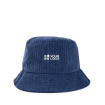 Chapéu unissexo à pescador de bombazine macia para personalizar cor azul-marinho vista principal