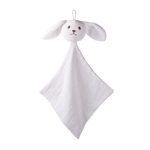 Doudou para bebé feito de algodão macio com cabeça de coelho cor natural primeira vista