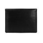 Elegante porta-fólio feito de couro sintético personalizável cor preto terceira vista