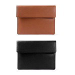 Elegante porta-fólio feito de couro sintético personalizável cor preto quarta vista
