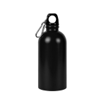 Garrafa de aço inoxidável reciclado e mosquetão prateado 500 ml cor preto primeira vista