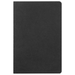 Cadernos com folhas A5 de cor creme e papel FSC quadriculado cor preto primeira vista
