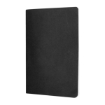 Cadernos com folhas A5 de cor creme e papel FSC quadriculado cor preto segunda vista