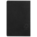 Cadernos com folhas A5 de cor creme e papel FSC quadriculado cor preto terceira vista
