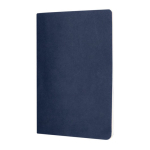 Cadernos com folhas A5 de cor creme e papel FSC quadriculado cor azul segunda vista
