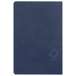 Cadernos com folhas A5 de cor creme e papel FSC quadriculado cor azul terceira vista