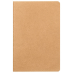 Cadernos com folhas A5 de cor creme e papel FSC quadriculado cor caqui primeira vista