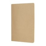 Cadernos com folhas A5 de cor creme e papel FSC quadriculado cor caqui segunda vista